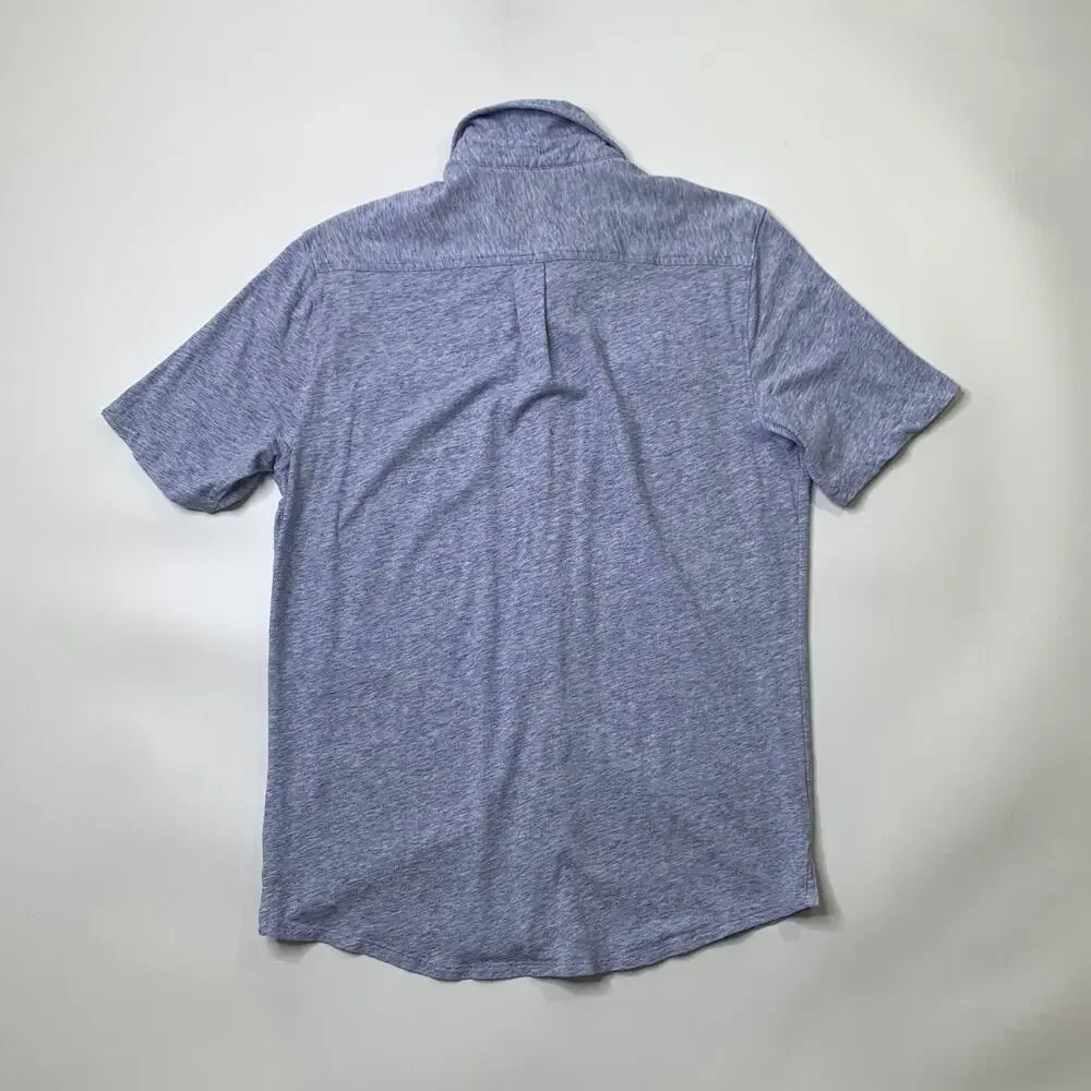 Johnnie-O Shirt Mens S Small Blue Hangin Out Short Sleeve Cotton Lyocell Blend